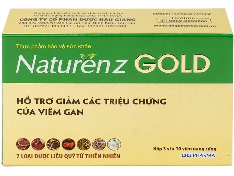 Giảm các triệu chứng viêm gan với viên uống Naturenz Gold DHG Pharma