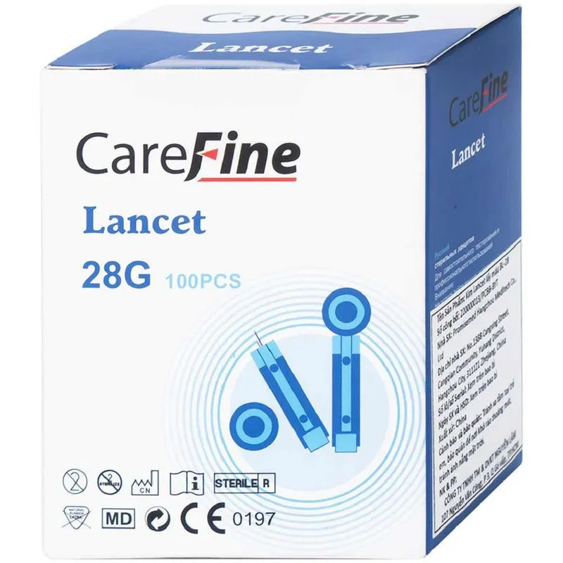 Hướng dẫn cách sử dụng kim lấy máu đo đường huyết Lancet Carefine BL-28G