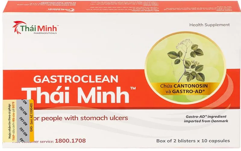 Lợi ích từ viên uống Gastroclean Thái Minh đối với bệnh viêm loét dạ dày